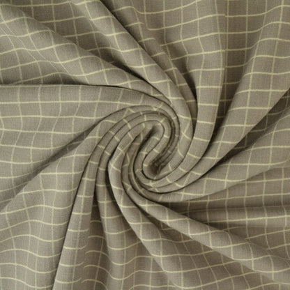 Baumwoll-Jersey, grau kariert 260 g/m²