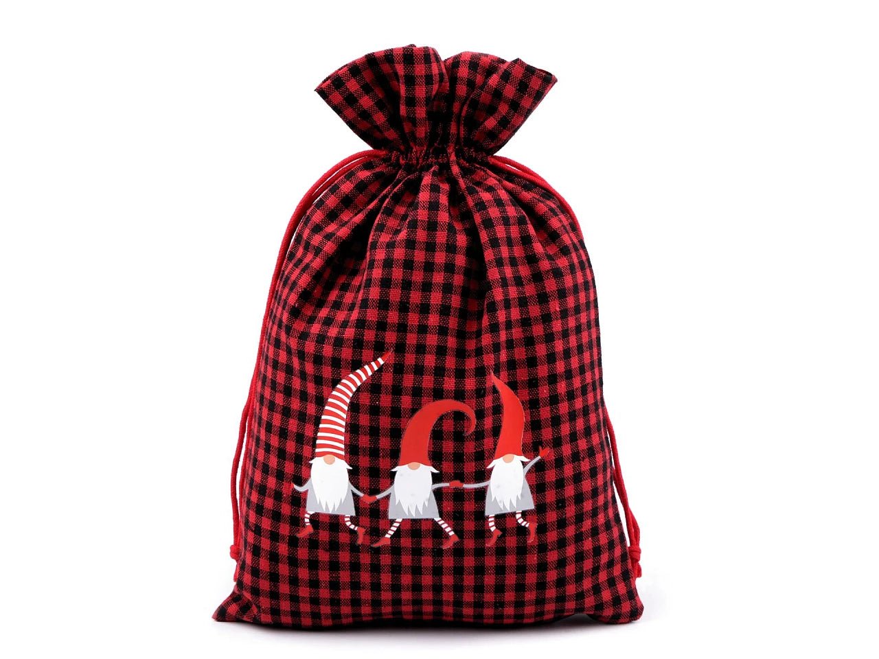 Baumwoll-Geschenksack „Rūķi“ 20 × 30 cm – online erhältlich bei Šarlotes audumi
