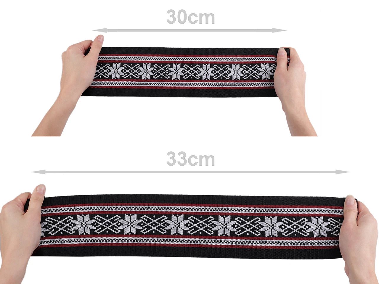 Attēls ar Dekoratīvā elastīgā lente 10 cm – pieejams Šarlotes audumi