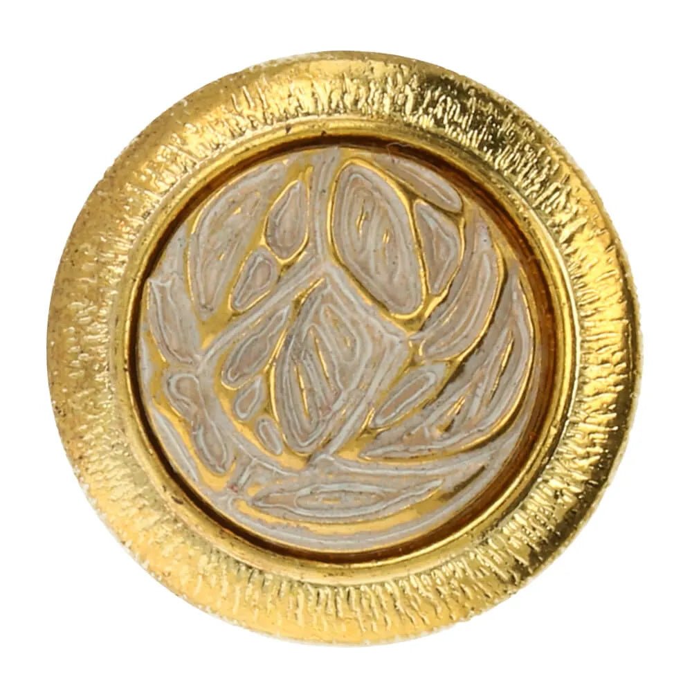 Bild mit dekorativem Knopf mit Herz-Element – gold – online erhältlich bei Šarlotes audumi
