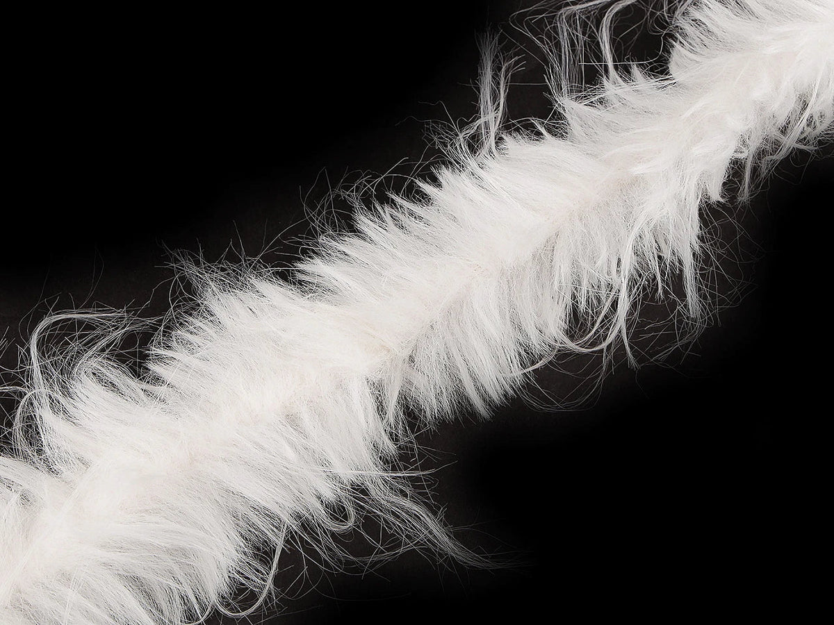 Bild mit dekorativem Federband mit langem Flaum, 6 cm – online erhältlich bei Šarlotes audumi