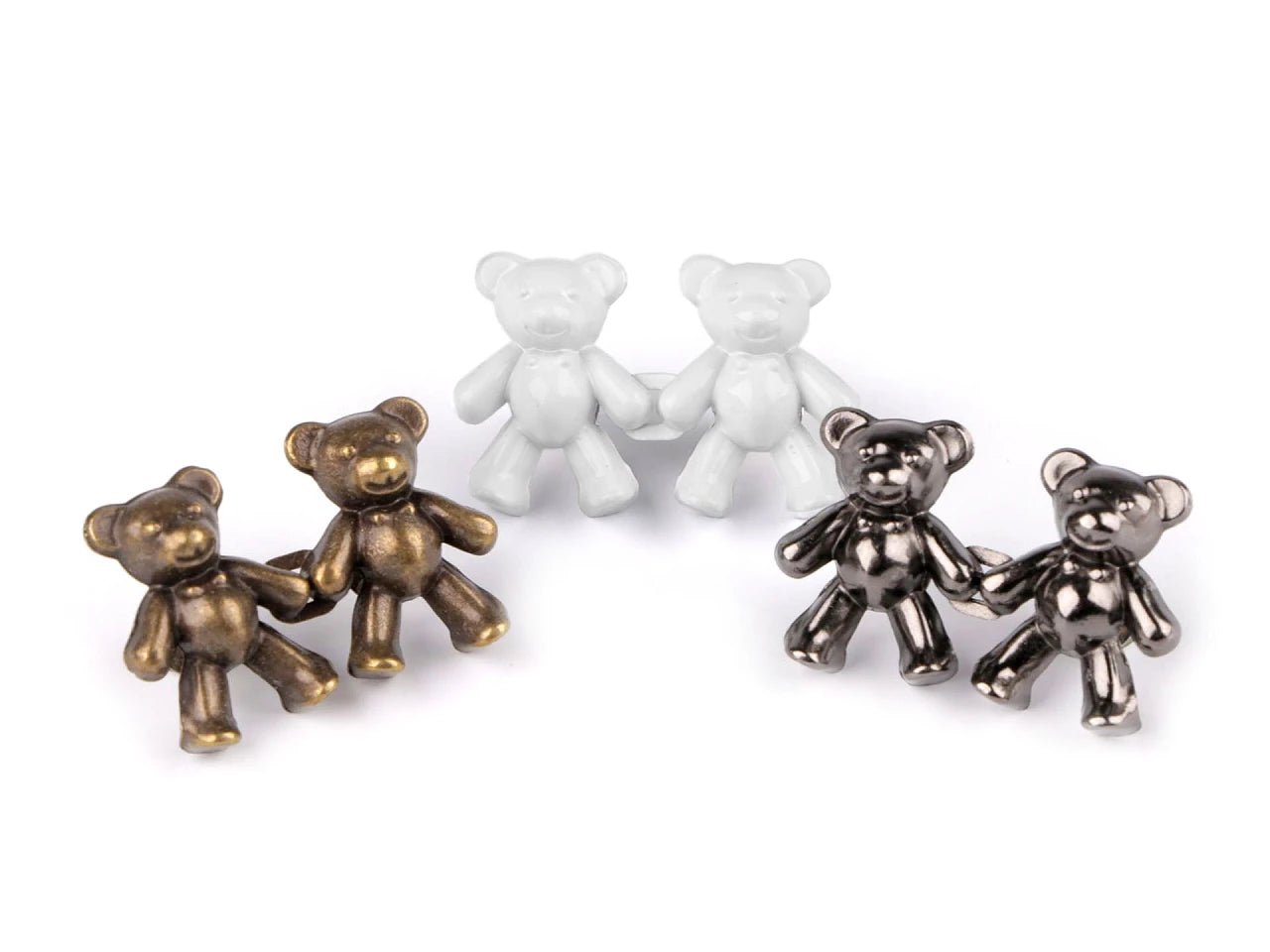 Attēls ar Dekoratīva sprādze– lāča dizains 20×40 mm – pieejams Šarlotes audumi