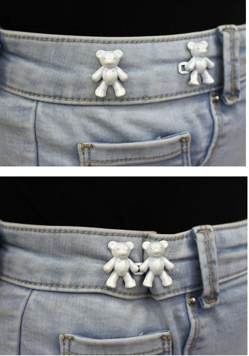 Attēls ar Dekoratīva sprādze– lāča dizains 20×40 mm – pieejams Šarlotes audumi