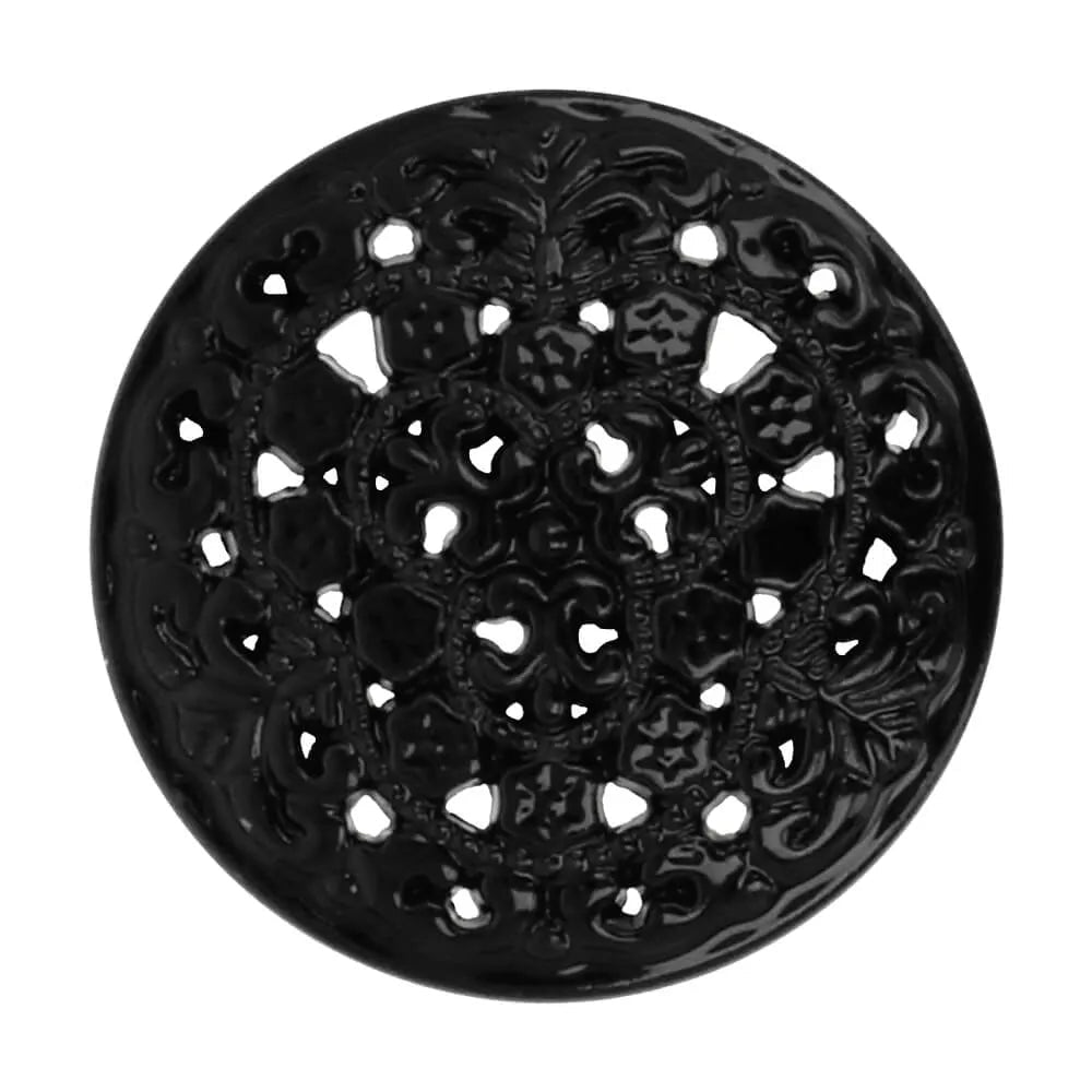 Image de boutons décoratifs à queue - noirs 22,5 mm – disponibles chez Šarlotes audumi