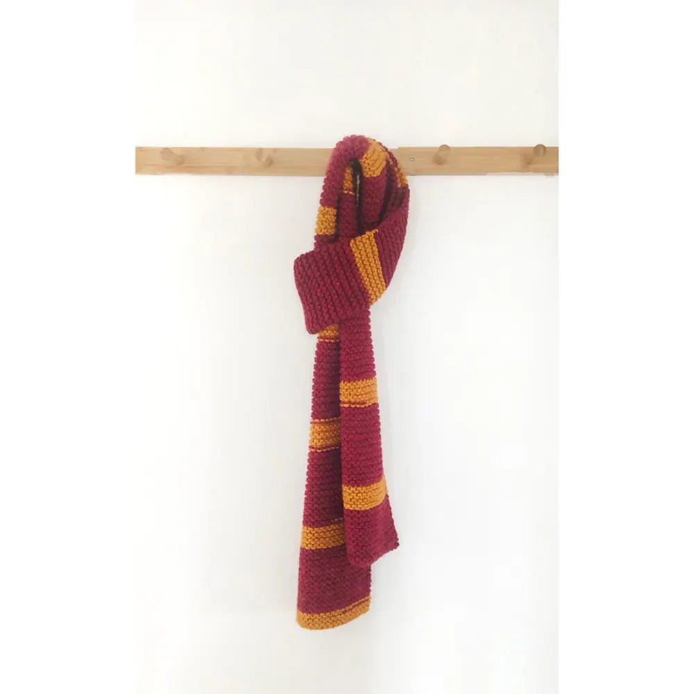 Abbildung des DMC Harry Potter Magic Garns, 300 g / 410 m – selbststreifendes Garn in den Farben der Hogwarts-Häuser – online bei Šarlotes audumi erhältlich