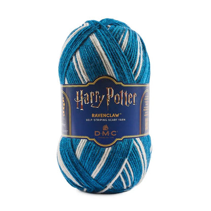 Abbildung des DMC Harry Potter Magic Garns, 300 g / 410 m – selbststreifendes Garn in den Farben der Hogwarts-Häuser – online bei Šarlotes audumi erhältlich