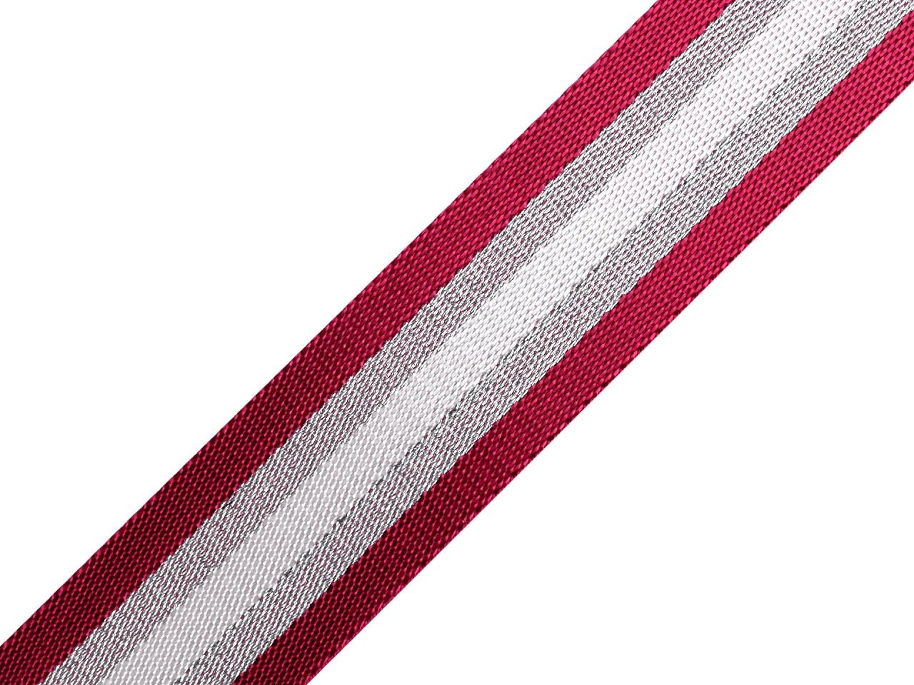Ruban polyester double face avec lurex 40 mm – disponible chez Šarlotes audumi