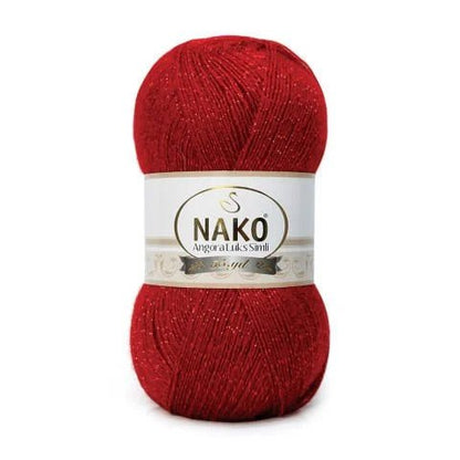NAKO ANGORA LUKS SIMLI yarn with shimmer - 550m 100g