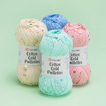 Fil YarnArt Cotton Gold Paillettes à paillettes - 50g / 140m – disponible chez Šarlotes audumi