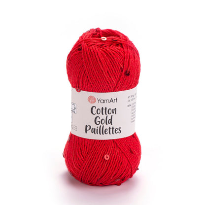 Image avec fil YarnArt Cotton Gold Paillettes à paillettes - 50g / 140m – disponible chez Šarlotes audumi