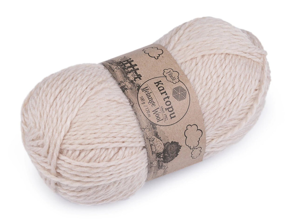 Bild von Garn mit Wolle KARTOPU MELANGE WOOL 100 g / 170 m – online erhältlich bei Šarlotes audumi
