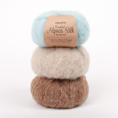 Image de la laine DROPS Brushed Alpaca Silk - 25 g / 140 m – disponible chez Šarlotes audumi