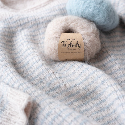 Bild von DROPS Melody-Garn – 50 g / 140 m – online bei Šarlotes audumi erhältlich