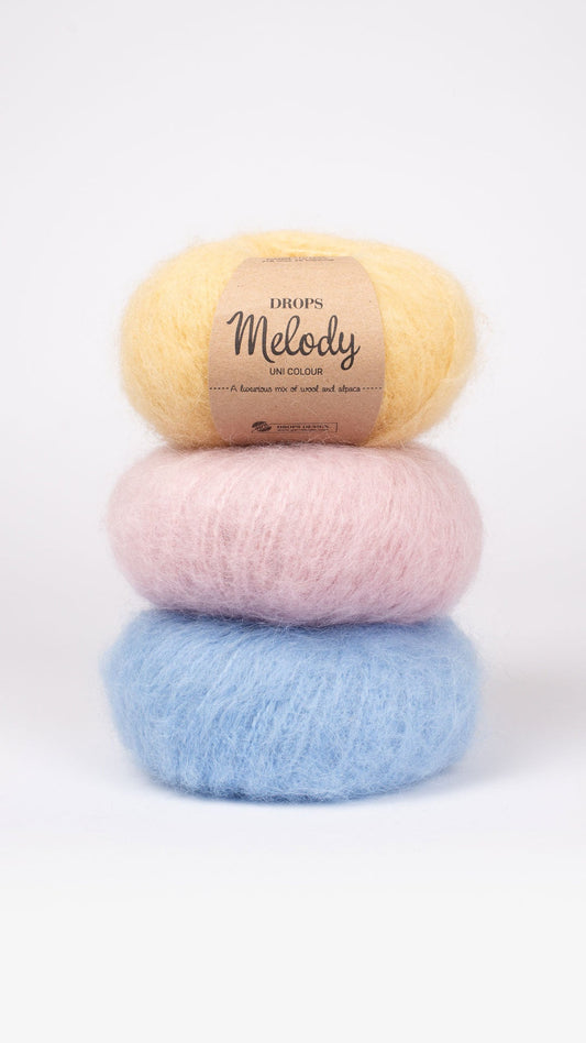 Bild von DROPS Melody-Garn – 50 g / 140 m – online bei Šarlotes audumi erhältlich