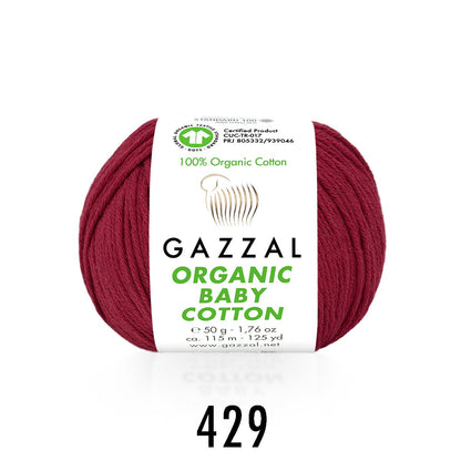 Gazzal Organic Baby Cotton Yarn - 50g / 115m