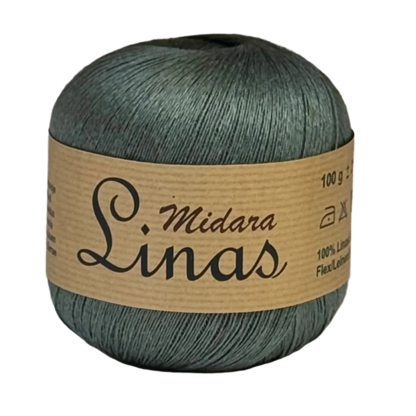 Image de fils de lin Midara Linas – 100 g/ 600 m – disponible chez Šarlotes audumi