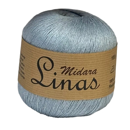 Image avec des fils de laine et de lin Midara Linas – 100 g/600 m – disponible chez Šarlotes audumi