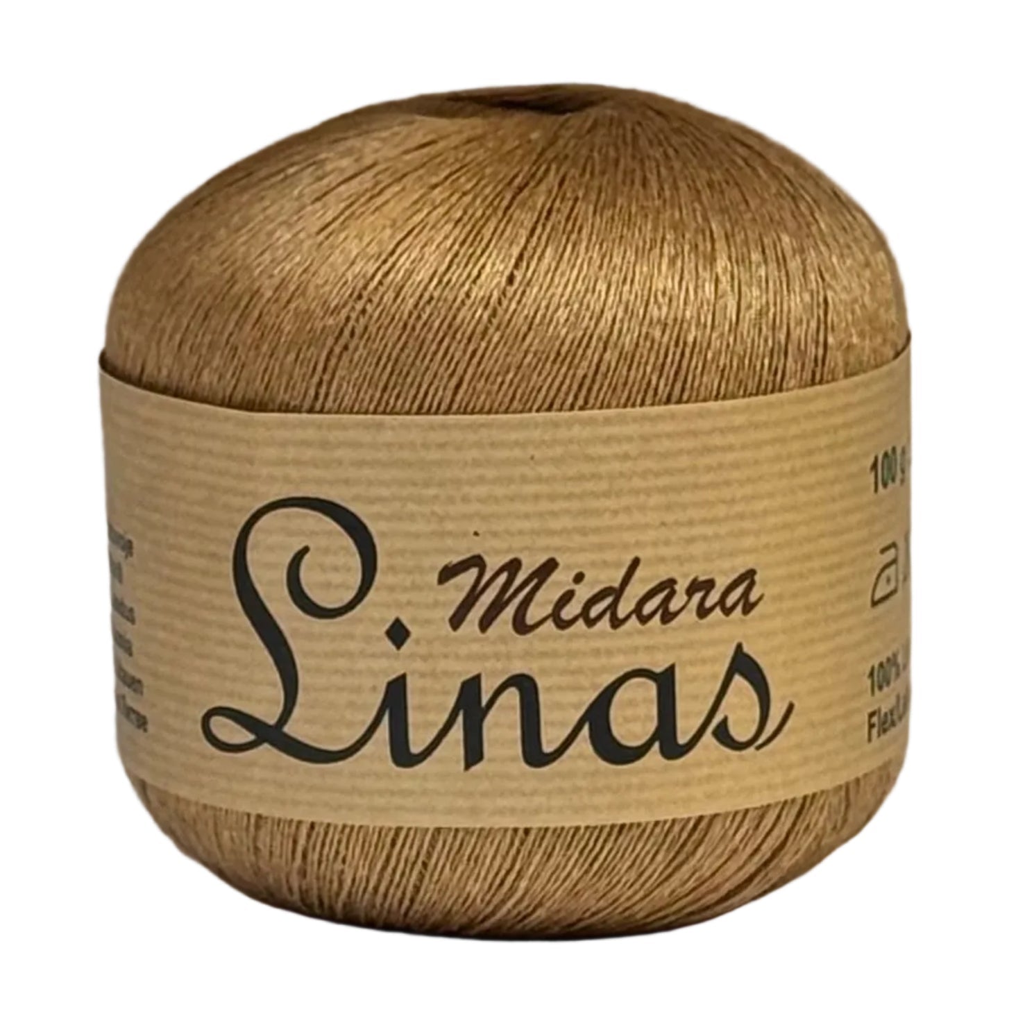 Image de fils de lin Midara Linas – 100 g/ 600 m – disponible chez Šarlotes audumi