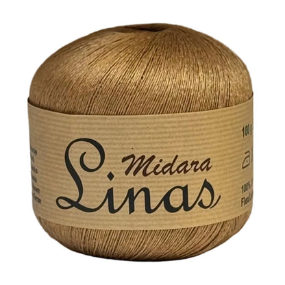 Image de fils de lin Midara Linas – 100 g/ 600 m – disponible chez Šarlotes audumi