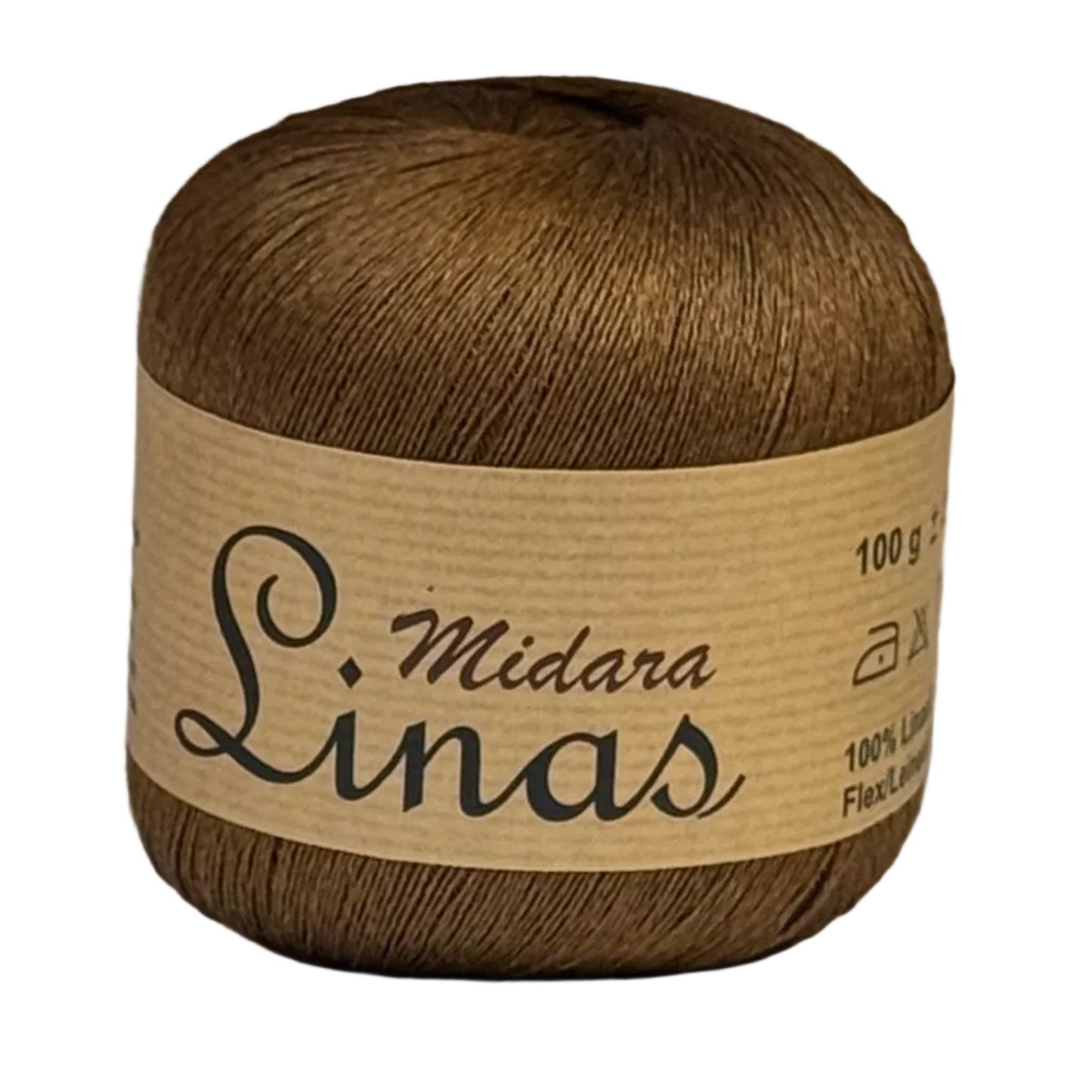 Image de fils de lin Midara Linas – 100 g/ 600 m – disponible chez Šarlotes audumi