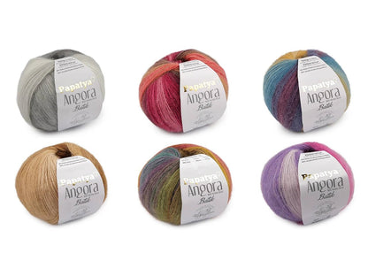 Bild mit Papatya Angora Batik Garn 100g / 550m – erhältlich bei Šarlotes audumi