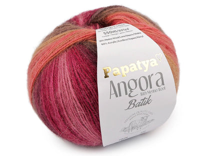 Bild mit Dzijas Papatya Angora Batik 100g / 550m – erhältlich bei Šarlotes audumi
