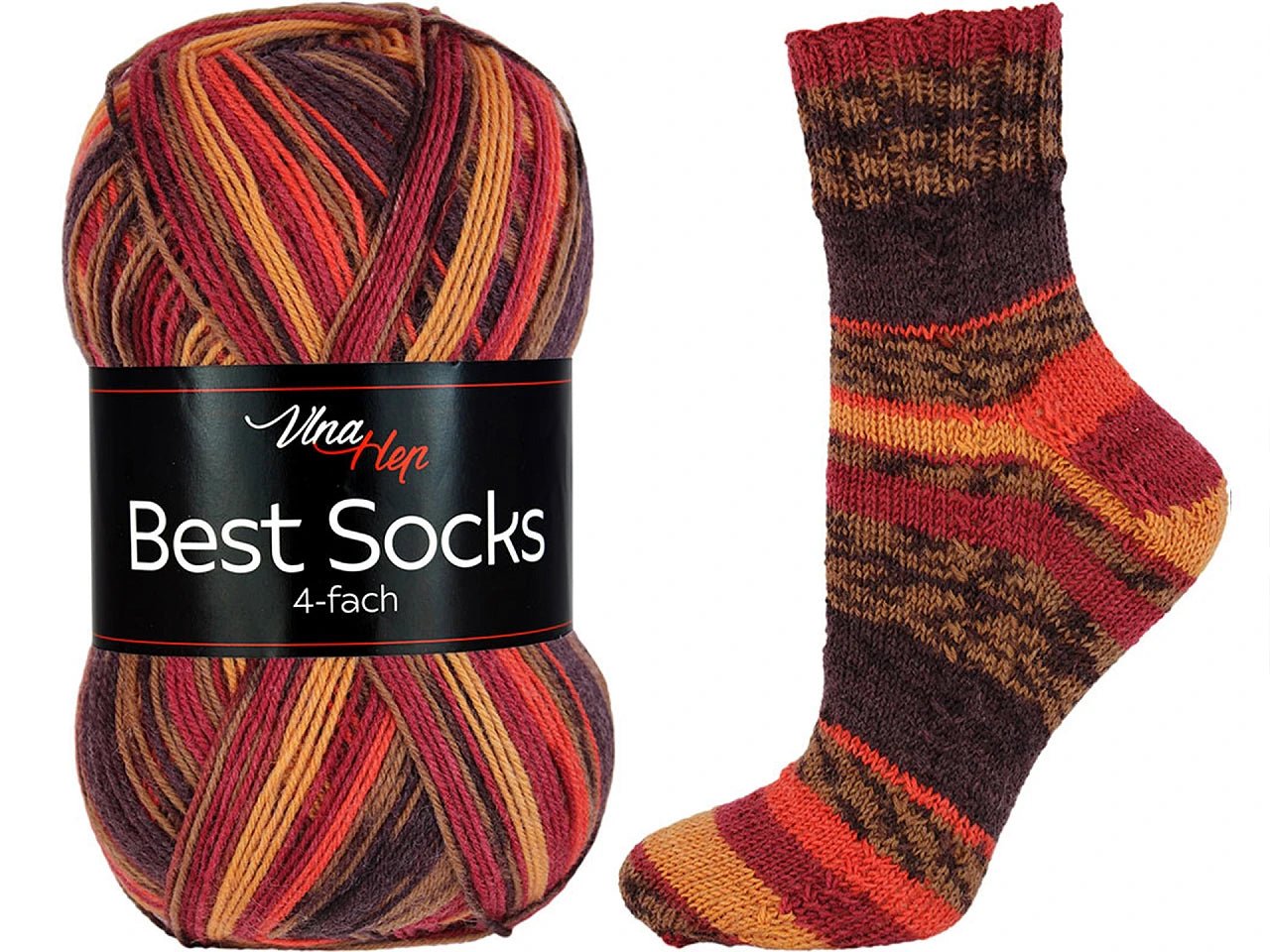 Attēls ar Dzijas Vlna Hep Best Socks - 100g / 420m – pieejams Šarlotes audumi