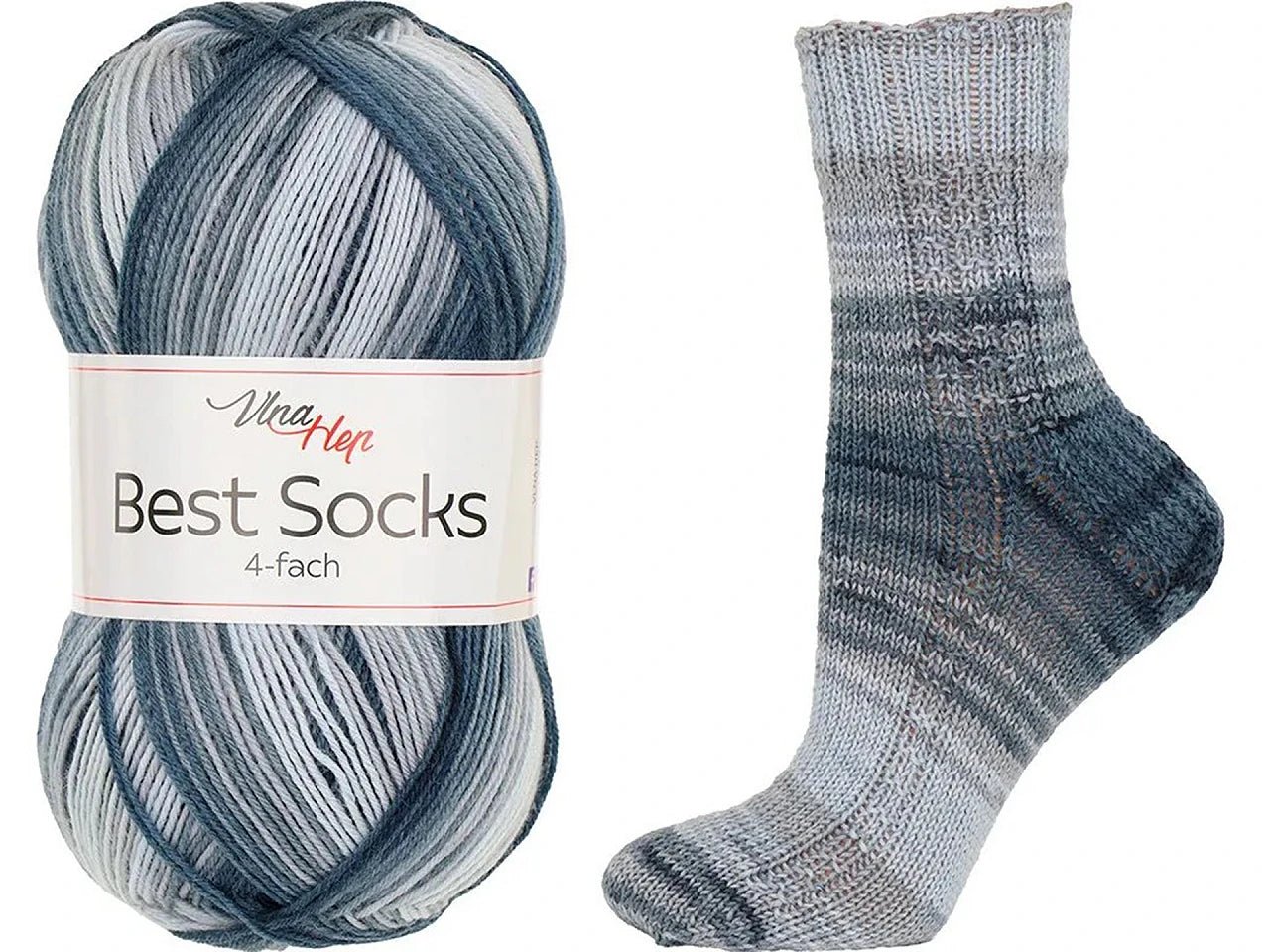 Attēls ar Dzijas Vlna Hep Best Socks - 100g / 420m – pieejams Šarlotes audumi