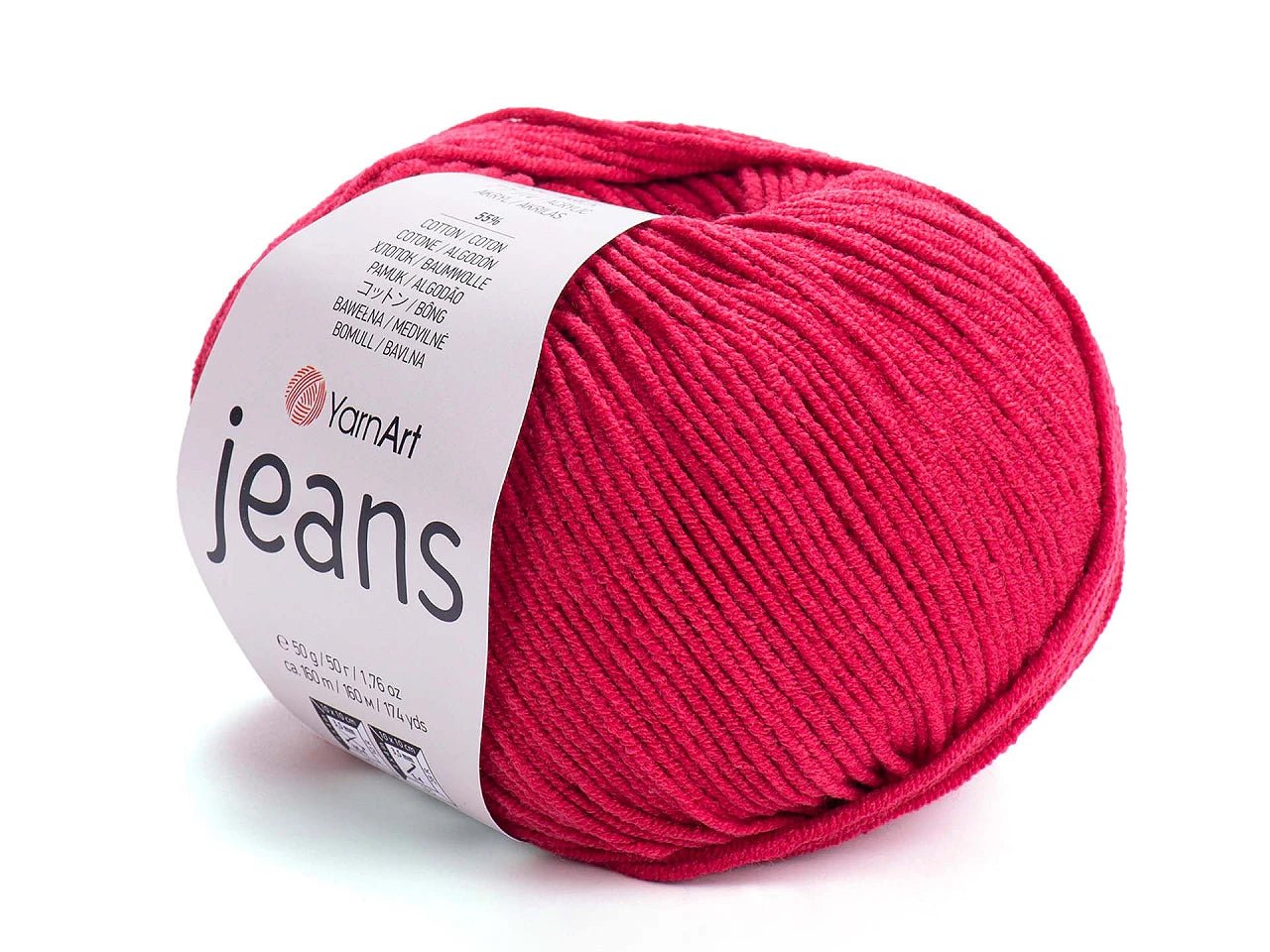 Attēls ar Dzijas YarnArt Jeans - 50g / 160m – pieejams Šarlotes audumi