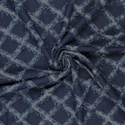 Image de tissu denim avec élasthanne, franges décoratives, 360 g/m² – disponible chez Šarlotes audumi