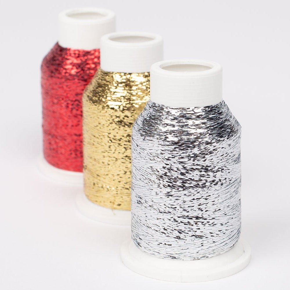 Attēls ar Efektdiegs DROPS Glitter ar metālisku spīdumu – 10g / 700m – pieejams Šarlotes audumi