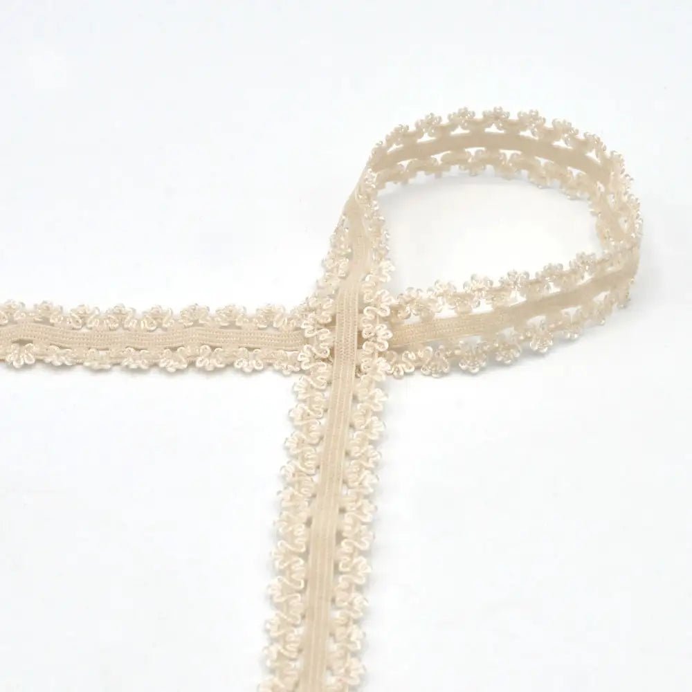 Attēls ar Elastīga gumija, mežģīne 2,1 cm - vaniļa – pieejams Šarlotes audumi