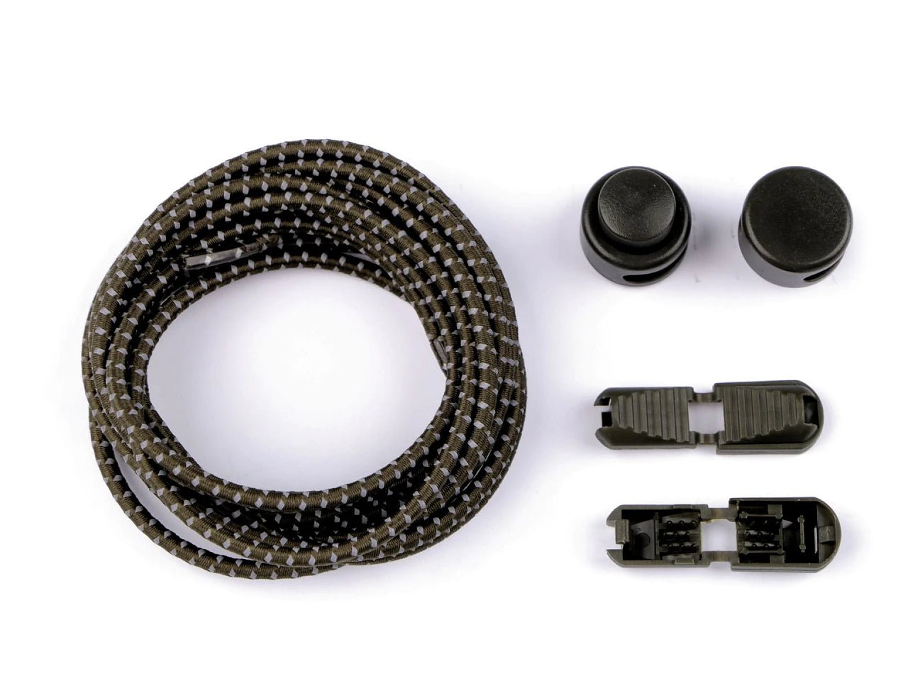 Attēls ar Elastīgas atstarojošas kurpju šņores bez siešanas 120 cm|dažādu toņu – pieejams Šarlotes audumi