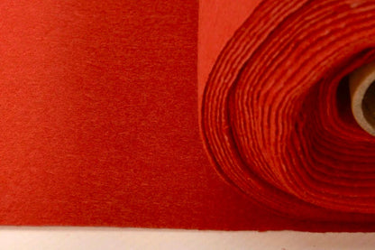 Tissu feutre en rouleaux, doux, 1 mm - rouge vif 220 g/m²