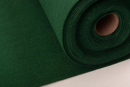 Tissu feutre en rouleaux, doux, 1 mm - vert foncé 220 g/m²