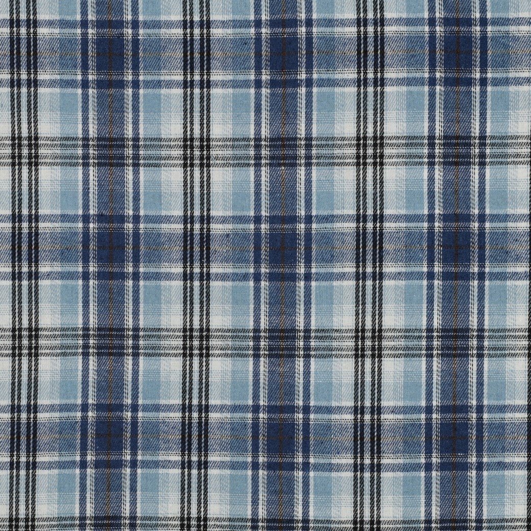 Attēls ar Flanelis - gaiši zils rūtains 137 g/m² – pieejams Šarlotes audumi