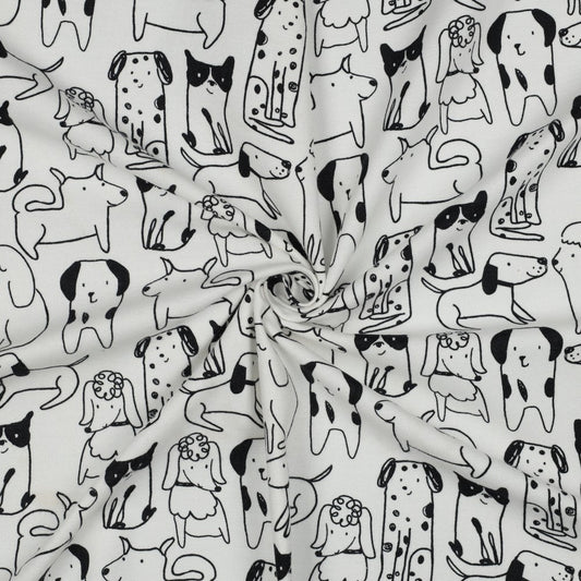 Attēls ar Flanelis - suņi 165 g/m² – pieejams Šarlotes audumi