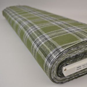 Attēls ar Flanelis - sūnu zaļš rūtains 180 g/m² – pieejams Šarlotes audumi
