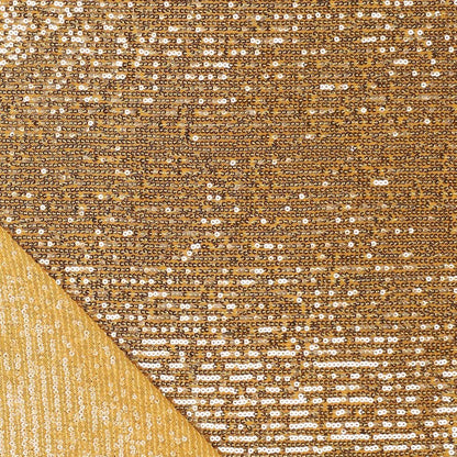 Tissu à paillettes doré 285 g/m² – disponible chez Šarlotes audumi