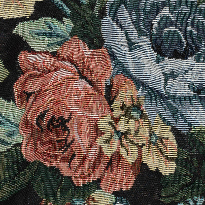 Tapisserie à roses sur fond noir 330 g/m²
