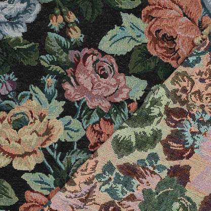 Tapisserie - roses sur fond noir 330 g/m²