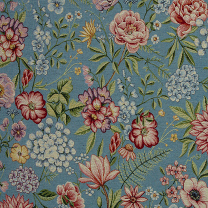 Tapisserie - tableau floral sur fond bleu 330 g/m²
