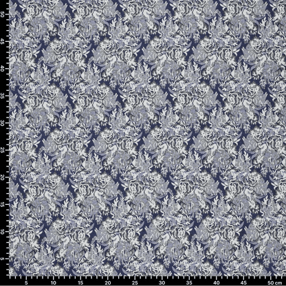 Image d’un tissu jacquard – motif bleu élégant 260 g/m² – disponible chez Šarlotes audumi