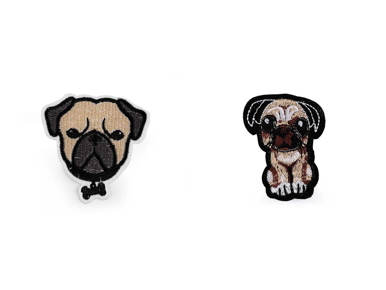 Attēls ar Ielāps uzgludināms suņi | ~ 4,5 x 6 cm |dažādi toņi – pieejams Šarlotes audumi
