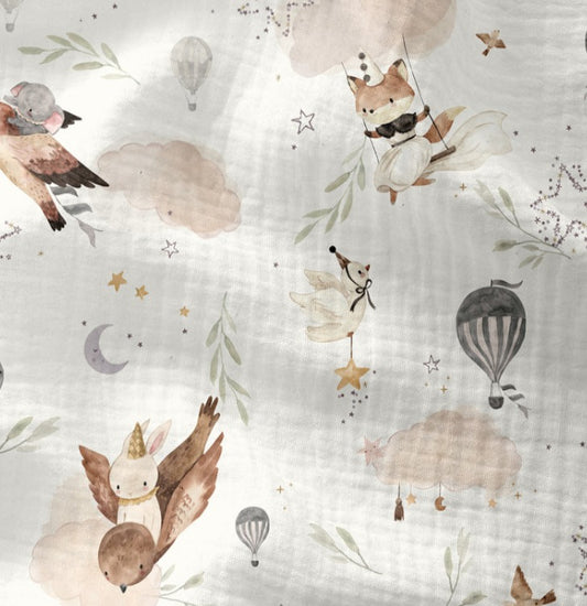 Muslīns-zvēri un gaisa baloni 120 g/m²