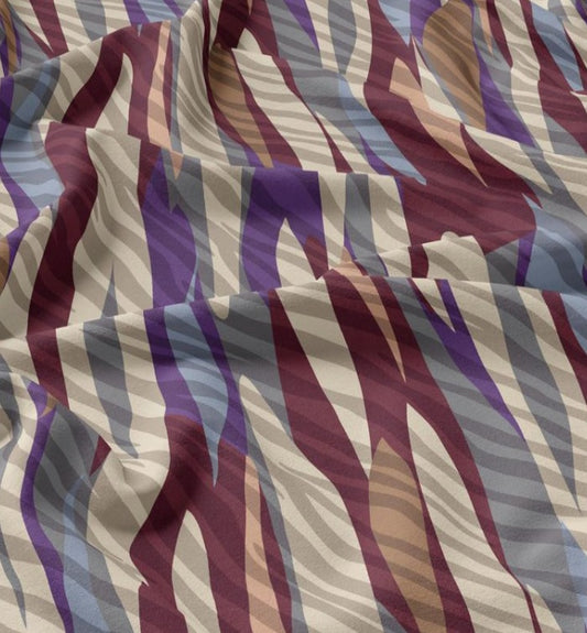 100% Viskozes audums-lillā toņos abstrakts raksts 125 g/m²