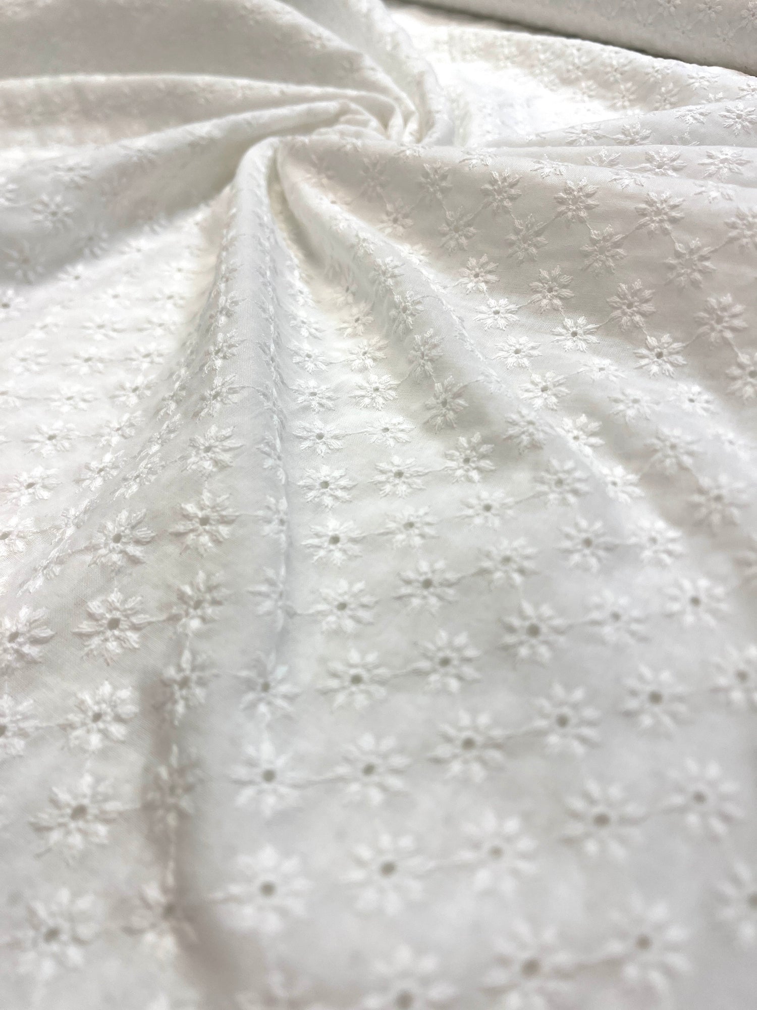 Embroidered cotton fabrics