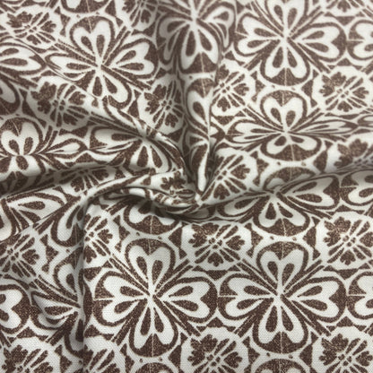 Tissu canvas motif marron 225 g/m²