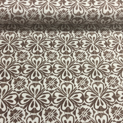 Tissu canvas à motif brun 225 g/m²