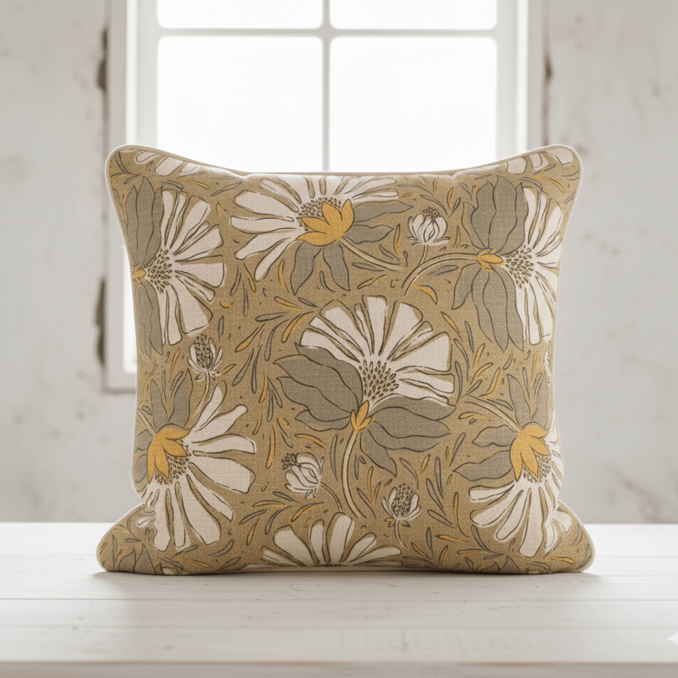 Attēls ar Kanvas audums - mierīgā ziedu pasaule 200 g/m² – pieejams Šarlotes audumi